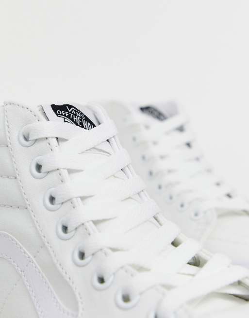 Vans classic sk8 hi store sneakers in all white