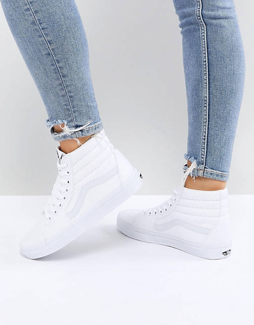 Vans Classic Sk8 Hi trainers in all white