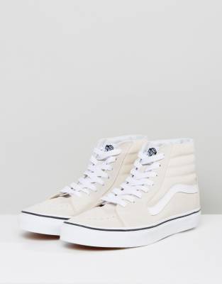 vans classic sk8 hi trainers in all white