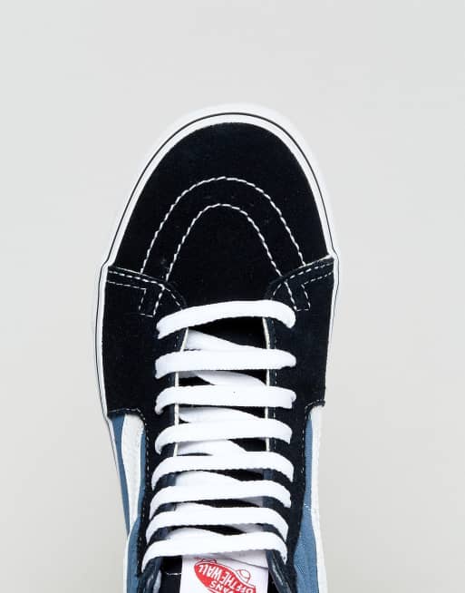 Blue and black outlet vans high top