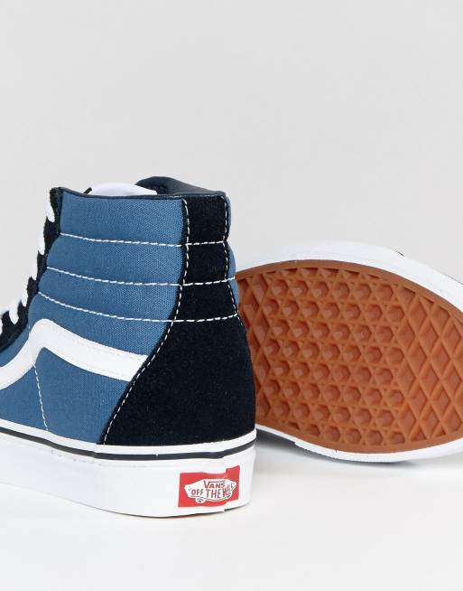 Vans high tops hot sale blue and black