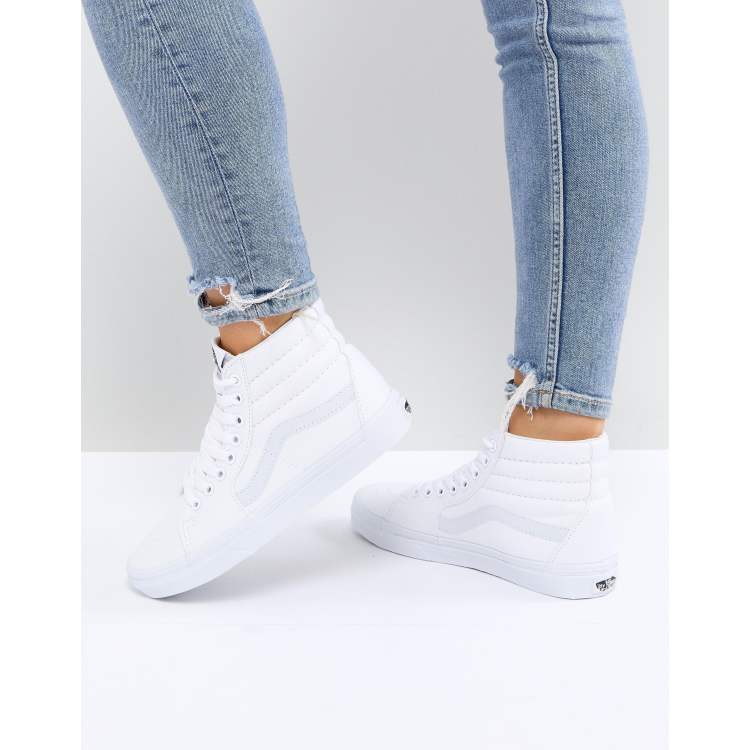 Vans classic white high tops sales