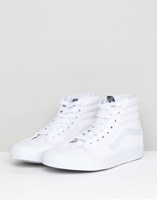 all white classic vans high top