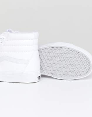 vans classic sk8 hi trainers in all white