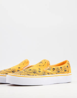 vans classic slip on yellow