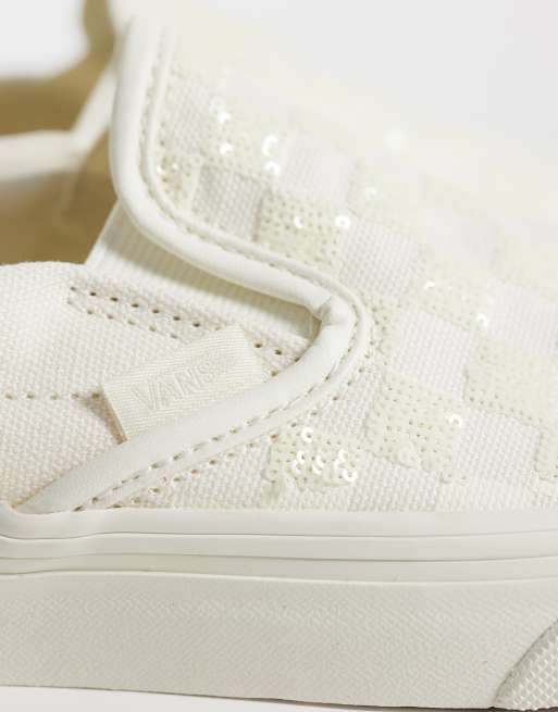 Vans - Classic Slip-On - Baskets à damier - Blanc cassé, 4 de 5