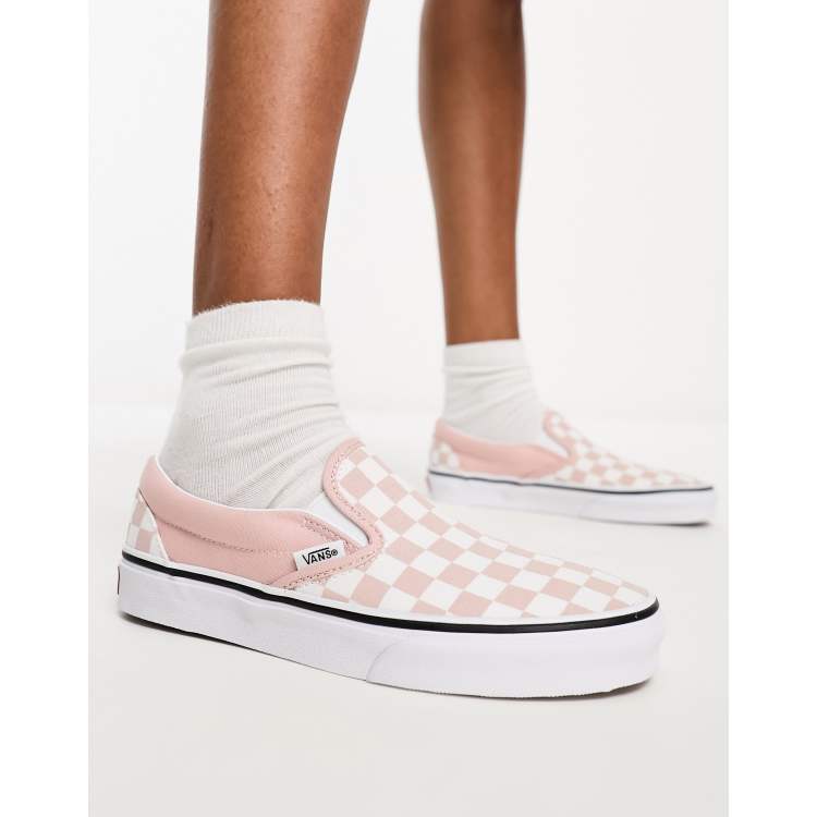 Vans damier shop avec rose