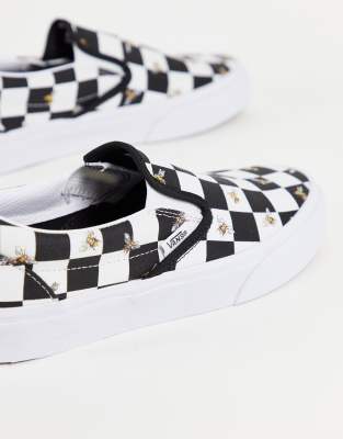 black & white check vans