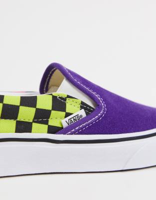 purple slip on sneakers