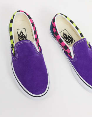 purple slip on sneakers