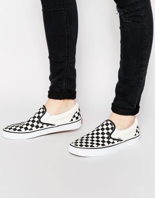 vans checkerboard classic slip on shoes