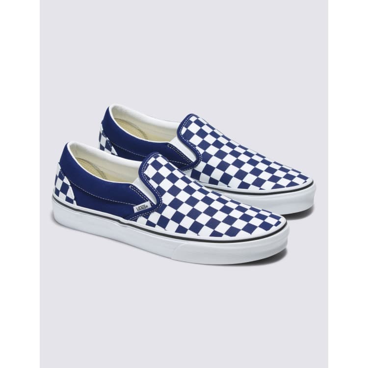 Vans Classic Slip On checkerboard sneakers in beacon blue ASOS