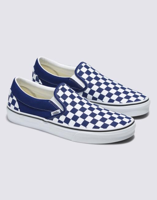 Vans Classic Slip On checkerboard sneakers in beacon blue