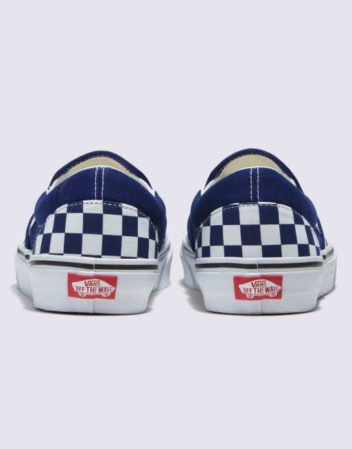 Vans Classic Slip On checkerboard sneakers in beacon blue ASOS