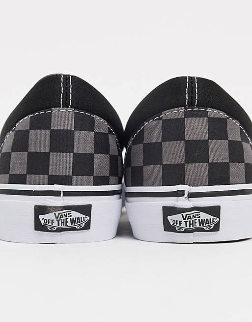 Vans Classic Slip-On checkerboard sneakers in black and grey | ASOS
