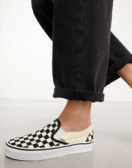 Vans Classic Slip-On Black / White Checkerboard 8.5