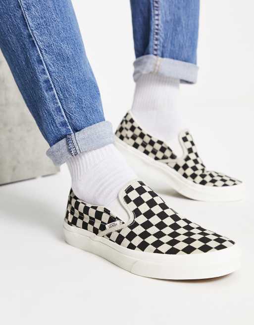 Vans checkerboard authentic slip on sale