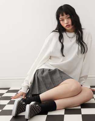 Vans Classic Slip On Checkerboard Sneakers In Black