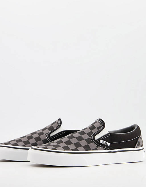 Vans Classic Slip on checkerboard sneakers in black | ASOS