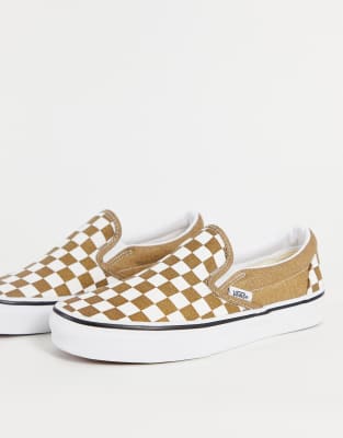 vans brown checkerboard