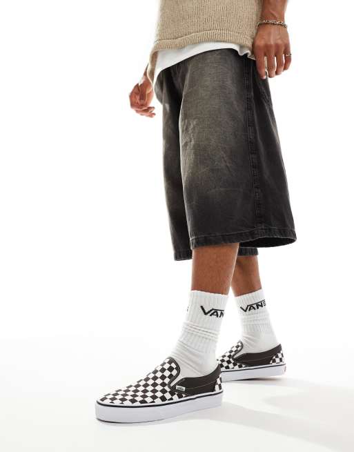 Vans Classic Slip-On checkerboard sneakers in dark brown, 4 of 5