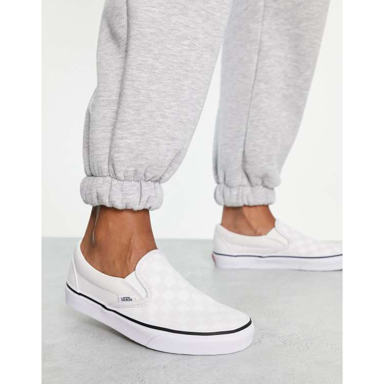 Vans Classic Slip On checkerboard sneakers in gray ASOS