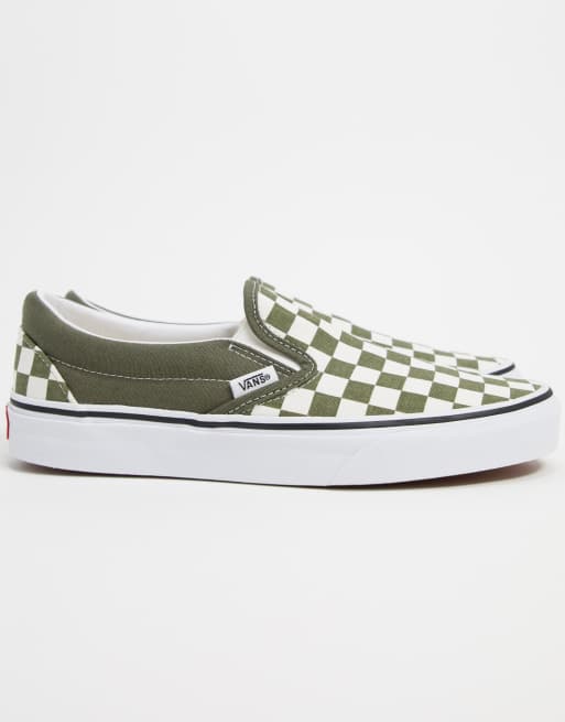 Olive on sale checkered vans