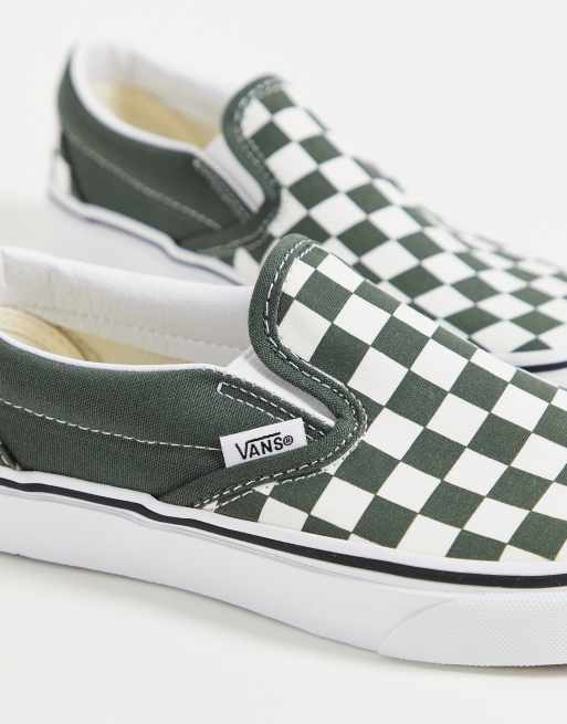 Vans slip clearance on green checkerboard