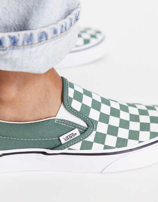 Green checkerboard hot sale vans