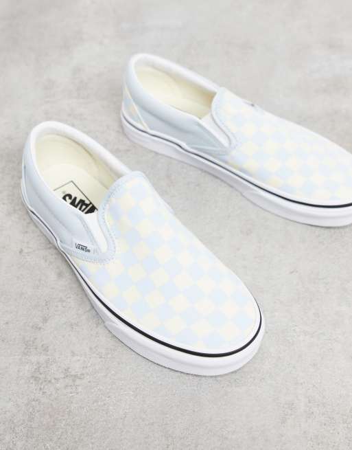 Light blue and checkered hot sale vans