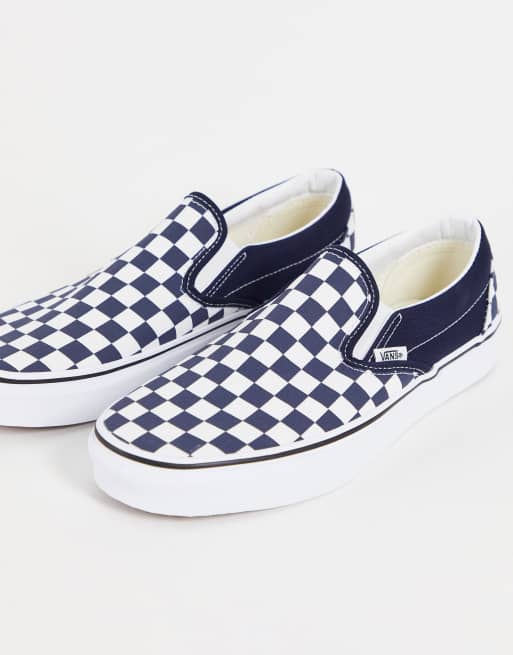 Blue vans clearance checkerboard