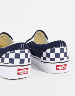 vans navy checkered