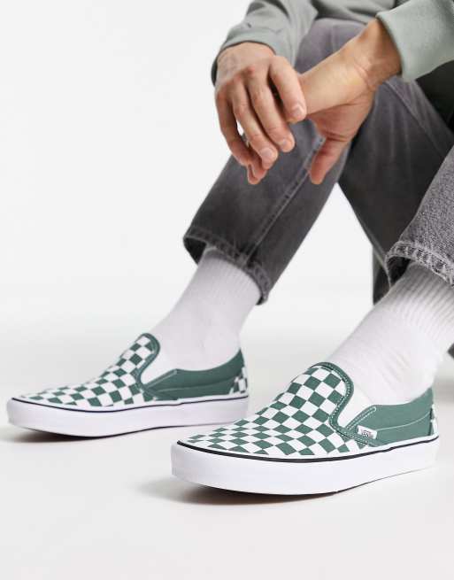 Vans hotsell green checkered