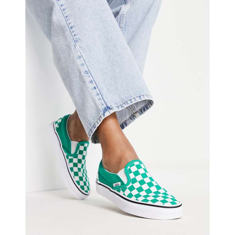 Vans hot sale checkered green