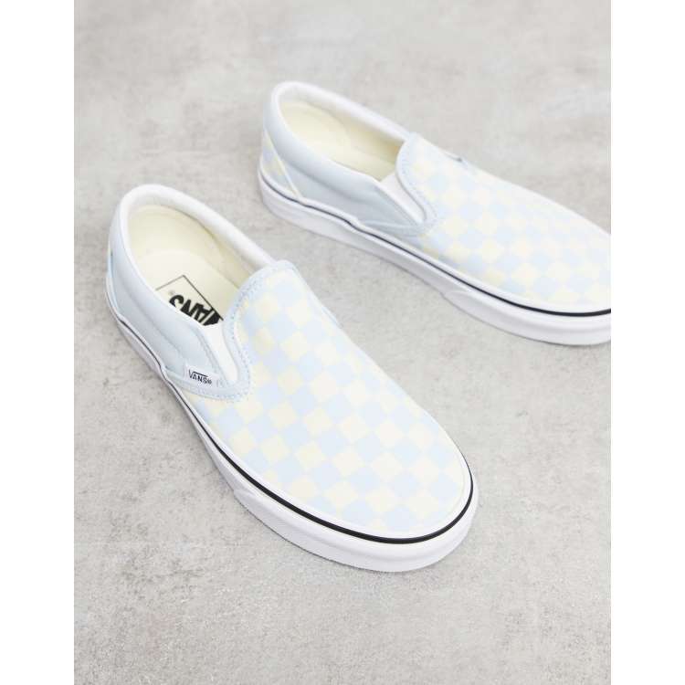 Light blue checkerboard clearance vans