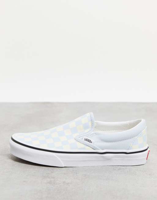 Light blue and clearance dark blue checkered vans