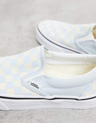 blue slip on vans womens