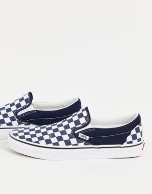 Vans Classic Slip-On checkerboard trainers in navy