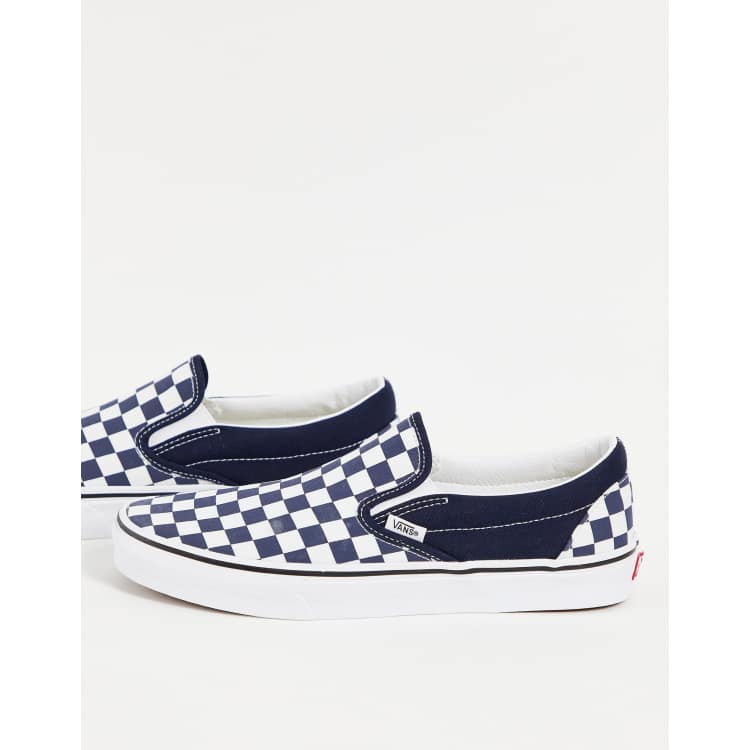 Checkered navy 2025 blue vans