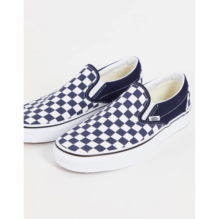 Vans dark blue slip on sale