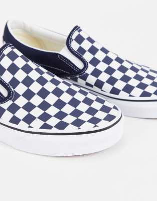 womens navy vans slip ons