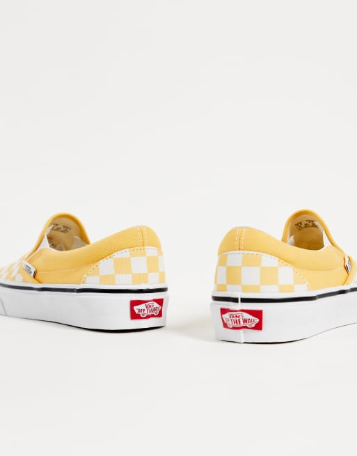 Mustard checkerboard outlet vans