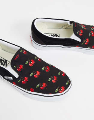 vans classic slip on cherry