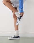 [Vans] Vans Classic Slip-On Colour Theory checkerboard sneakers in tri-tone navy 37 NAVY
