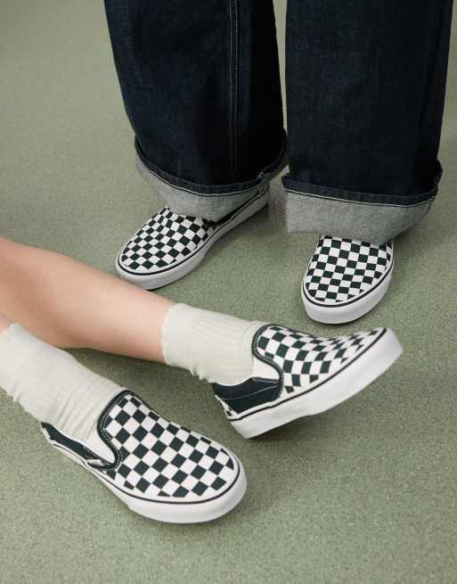 Vans Classic Slip-On colour theory checkerboard trainers in dark