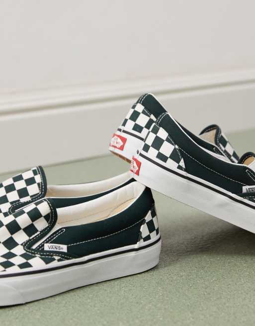 Vans Classic Slip-On colour theory checkerboard trainers in dark