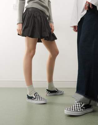 Vans Classic - Slip-On Colour Theory - Sneaker zum Reinschlüpfen in Dunkelgrün mit Schachbrettmuster