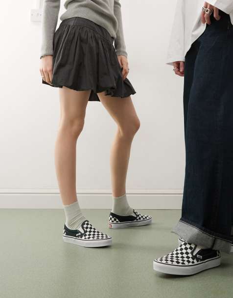 Vans – Classic Slip-On Colour Theory – Wsuwane buty sportowe w ciemnozieloną szachownicę - view 1
