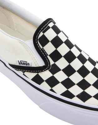 vans black & cream classic checkerboard trainers