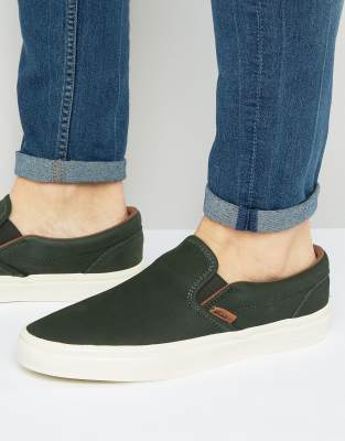 vans classic slip on green